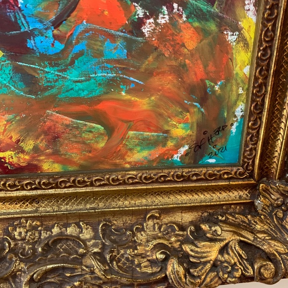 Original Painting in gold gilt antique frame - Picture 4 of 4